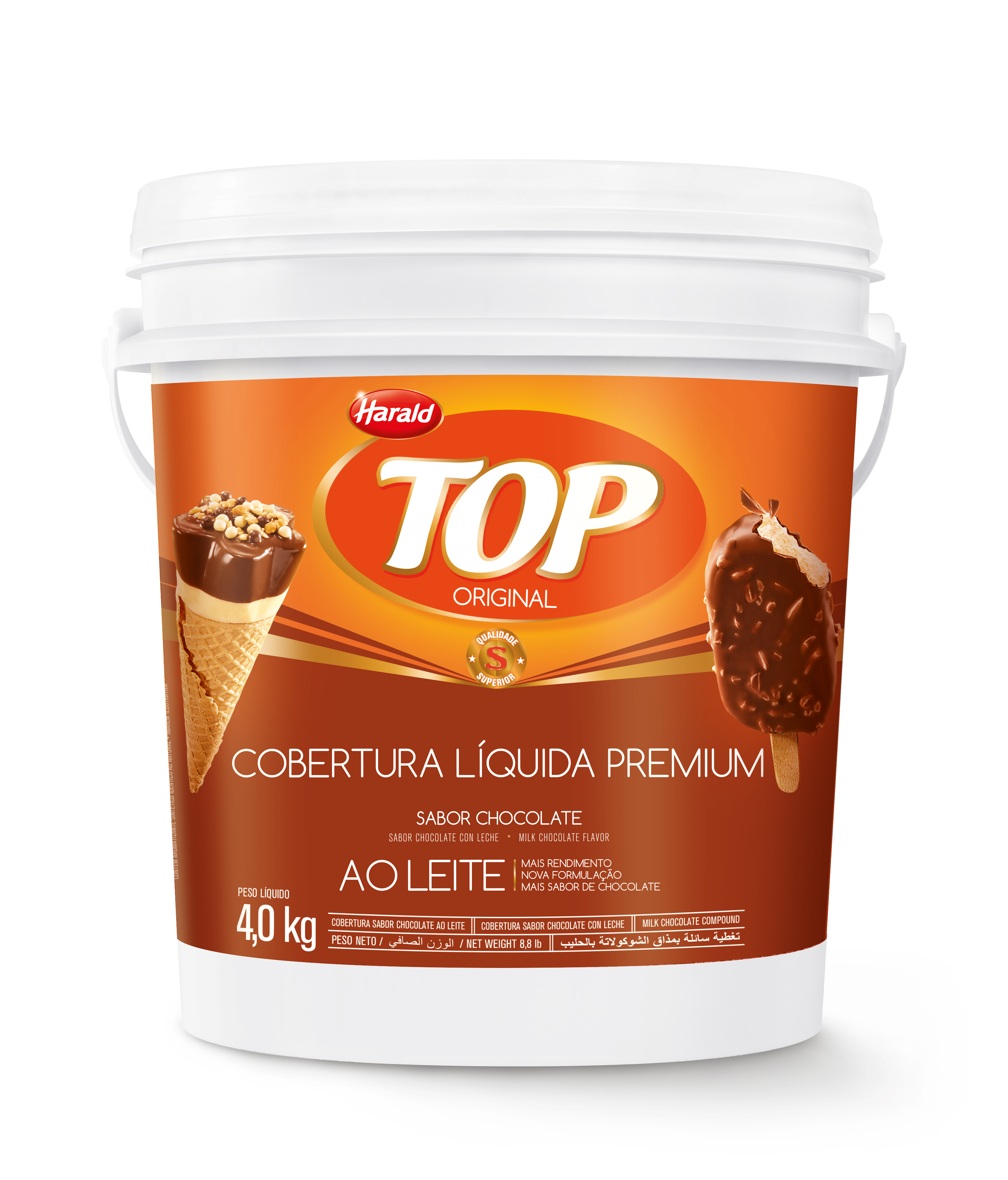 Imagem de Top Cobertura Líquida Premium Chocolate Ao Leite 4 Kg - HARALD